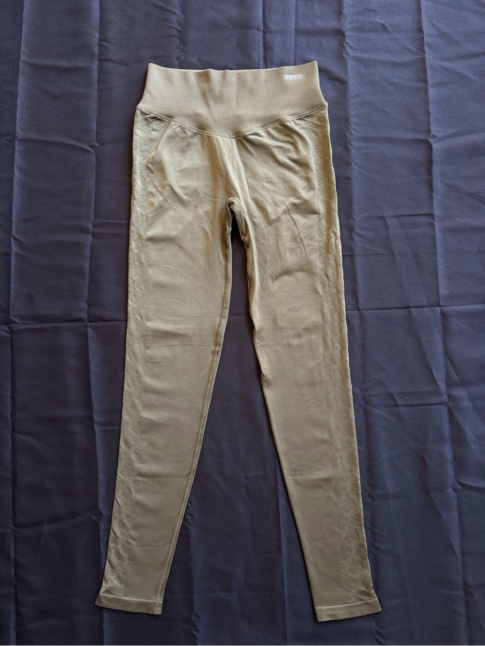 PINK Victoria's Secret Olive Glossy Fabric High-Waist Leggings